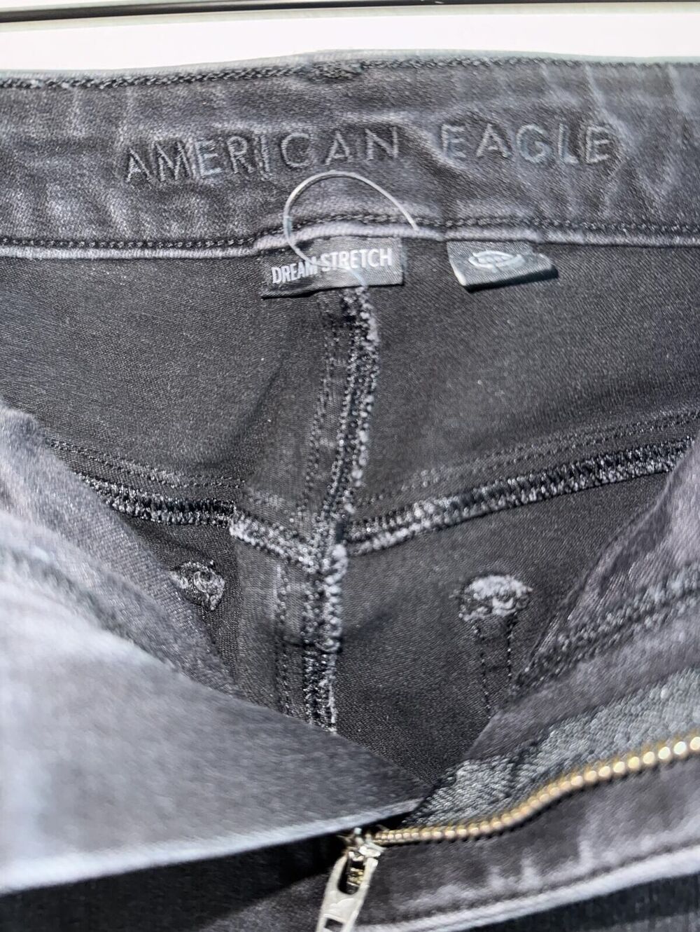 American Eagle Dream Stretch Jegging Size 10 Black Skinny Jeans High Rise - Picture 3 of 7